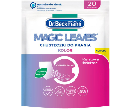 Środek piorący DR.BECKMANN Magic Leaves chusteczki do prania kolorowego 20 szt.